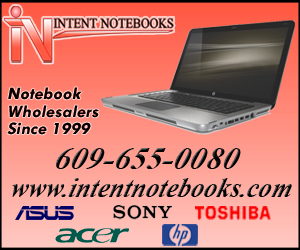Notebook wholesalers, operating out of New Jersey, we have Toshiba new & refurb, HP new & refurb, Sony, Asus and Dell notebooks.